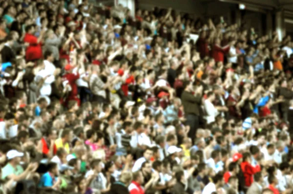 Blurred Crowd Spectators Stadium — Stock Photo, Image