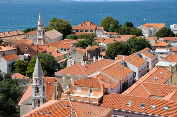 Letecký pohled na město zadar, Chorvatsko — Stock fotografie