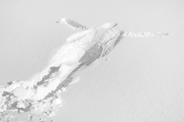 Snow angel wings — Stock Photo, Image