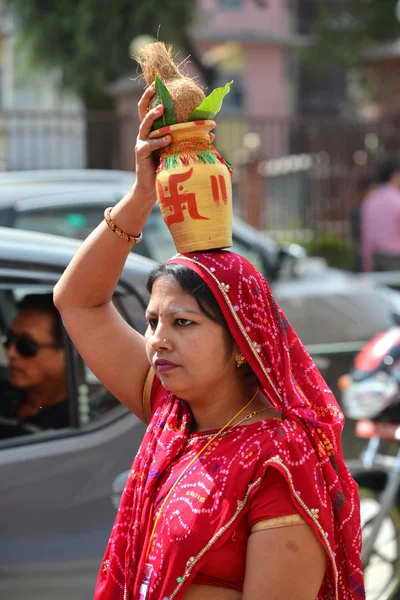 Femme hindoue au Népal — Photo