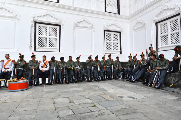 Nepali soldiers — Stock Photo, Image