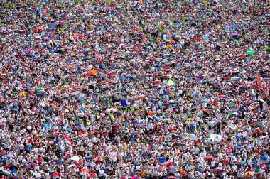 Crowd of people background clipart