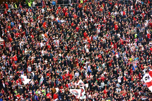 Choreography of soccer fans — Stock Photo, Image