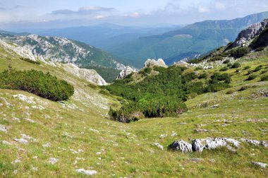 kireçtaşı kayalıklarla retezat mountain, romania