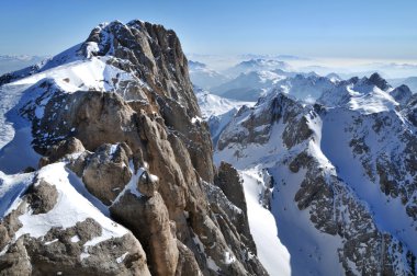 Kış Kayak Dolomites içinde