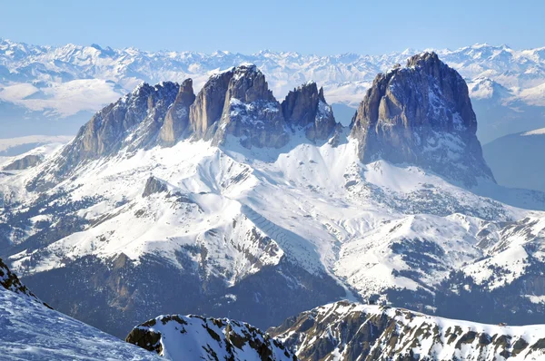 意大利 Marmolada 滑雪胜地 — 图库照片