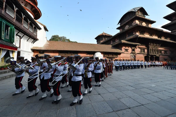 Nepalese Army musicians — Stock Photo, Image