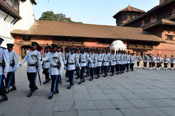 Nepali Army Musicians — Stock Photo, Image