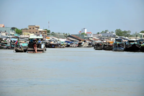 Úszó piac Cai Rang, a Mekong Delta, Vietnam — Stock Fotó