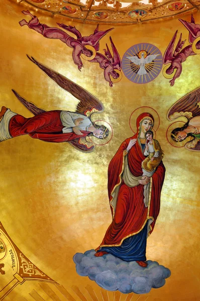绘画在罗马尼亚希腊天主教教堂 — 图库照片