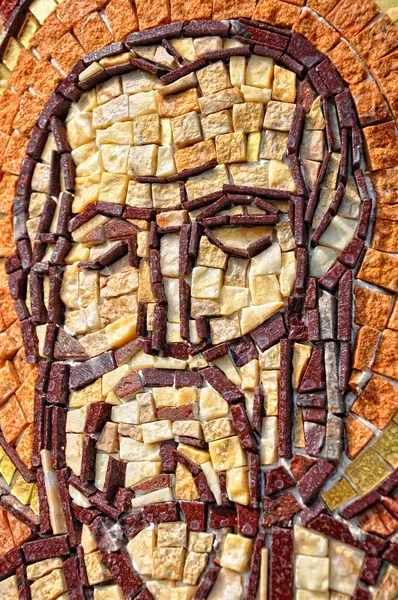 Mosaic of Saint Peter apostle on a column — Stock Photo, Image