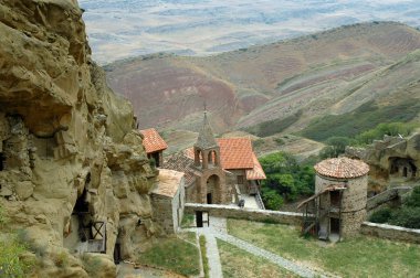 David Gareja mağara Manastırı karmaşık. Kaheti. Gürcistan.
