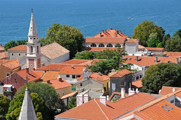 Vue de Zadar depuis la tour de l'église Saint Donat. Croatie — Photo