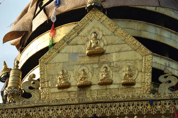 Depremden önce Swayambunath stupa detayını. Katmandu, — Stok fotoğraf