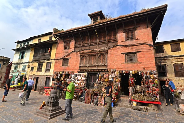 Historical buildings of Swayambunath before the earthquake that — Stock Photo, Image