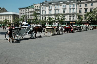 At arabası, Krakow, Polonya tahrik