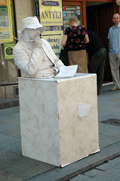 Street artist in Krakow, Poland — Stock Photo, Image