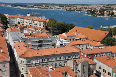 Şehrin zadar, Hırvatistan havadan görünümü