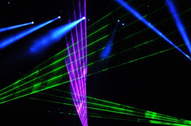Laser show at a live concert clipart