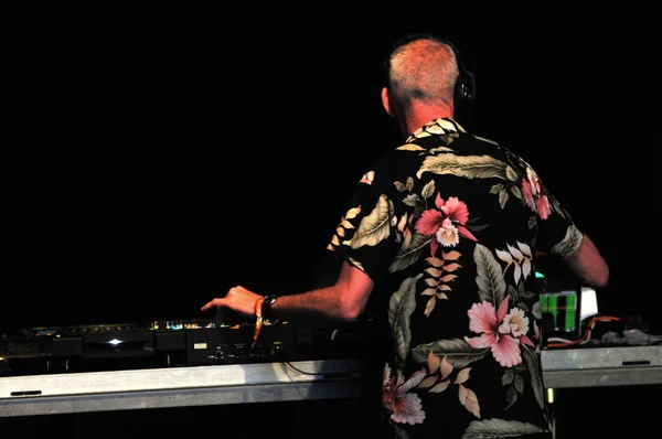 Fatboy Slim mixing live — Stock Photo, Image