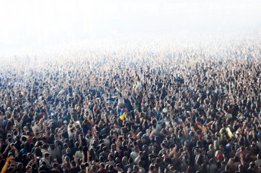 Parti kalabalık bir konserde