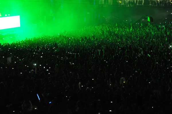 Fiesta multitud en un concierto —  Fotos de Stock