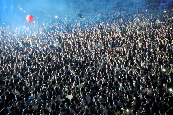People at a live concert