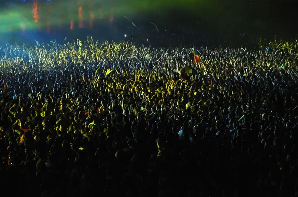 라이브 콘서트에서 파티 군중 들 — 스톡 사진