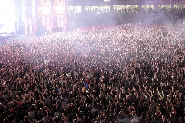 Multidão no concerto — Fotografia de Stock