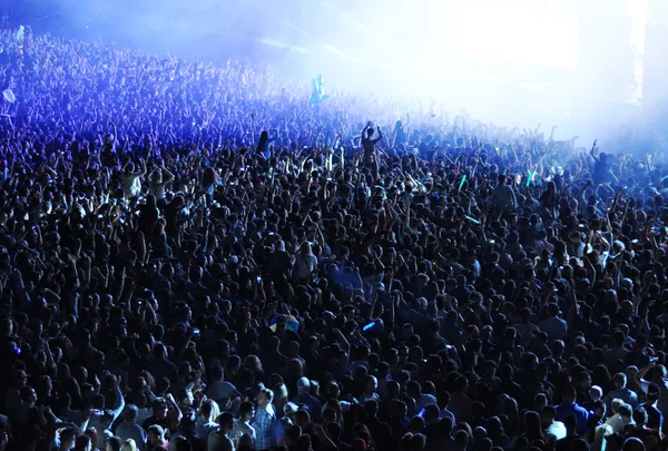 Partij menigte tijdens een concert — Stockfoto