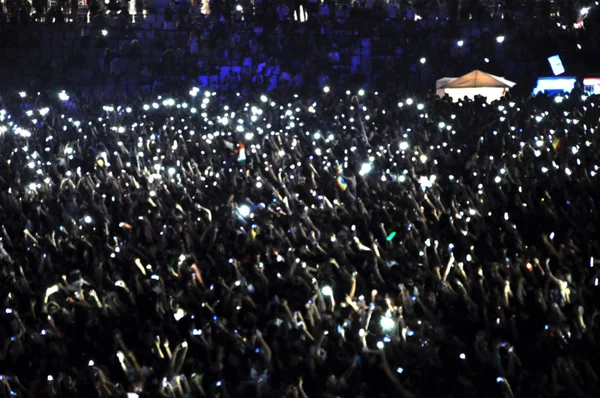 Bokeh lights of smartphones — Stock Photo, Image