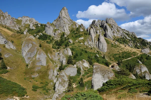 Όμορφο βουνό vista, ιζηματογενή πετρώματα στα Καρπάθια — Φωτογραφία Αρχείου
