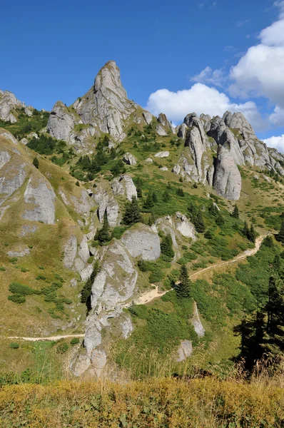 Vackra berg vista, sedimentära bergarter i Karpaterna — Stockfoto