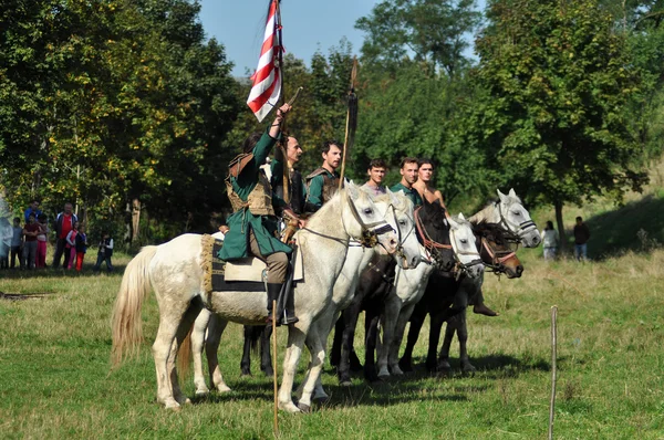 Reitervorführung in Tracht — Stockfoto