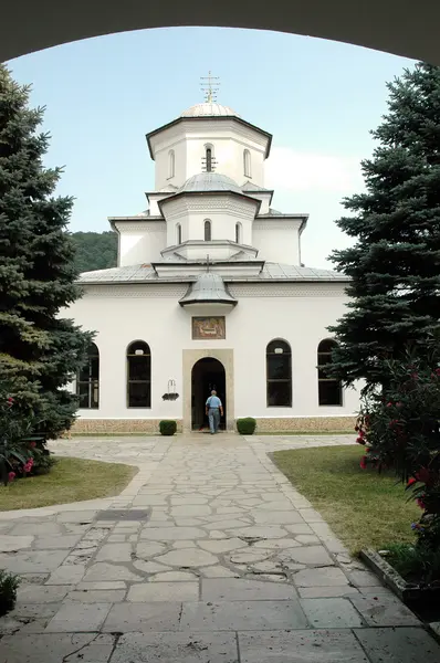 Manastirea ortodoxa Tismana, Romania — Fotografie, imagine de stoc