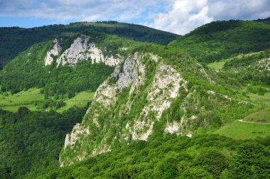 Bahar, canlı yeşil tepeler