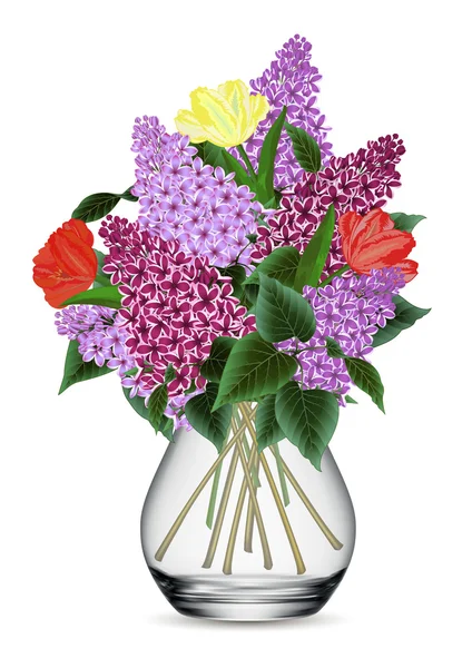 Bouquet in vase — Stock Vector