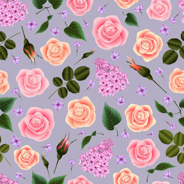 Modèle floral sans couture — Image vectorielle