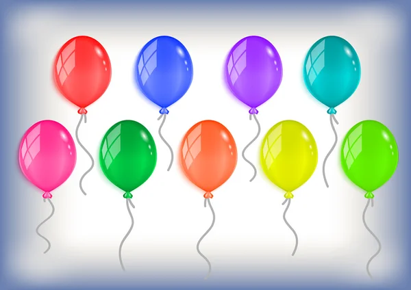 Collection de ballons colorés — Image vectorielle