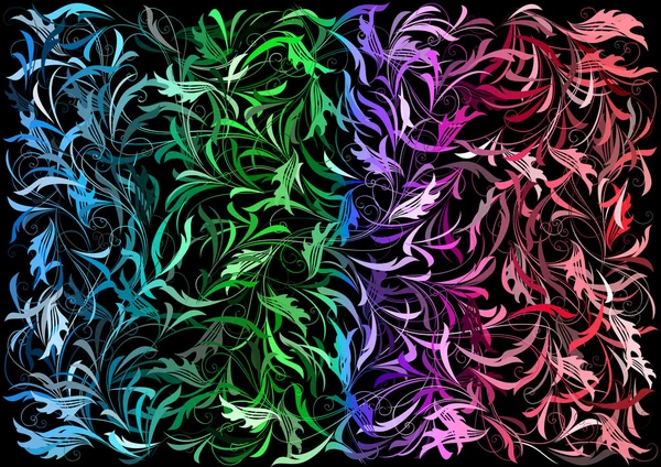 Adorno floral colorido abstracto — Archivo Imágenes Vectoriales