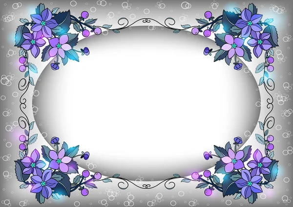 Abstract floral frame — Stock Vector