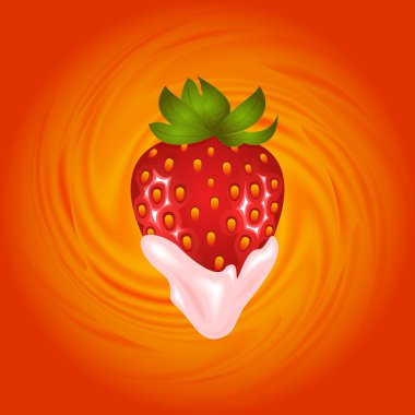 çilek ve krema girdap