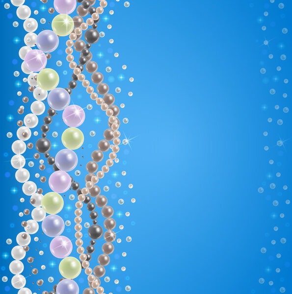 Coloured pearls background