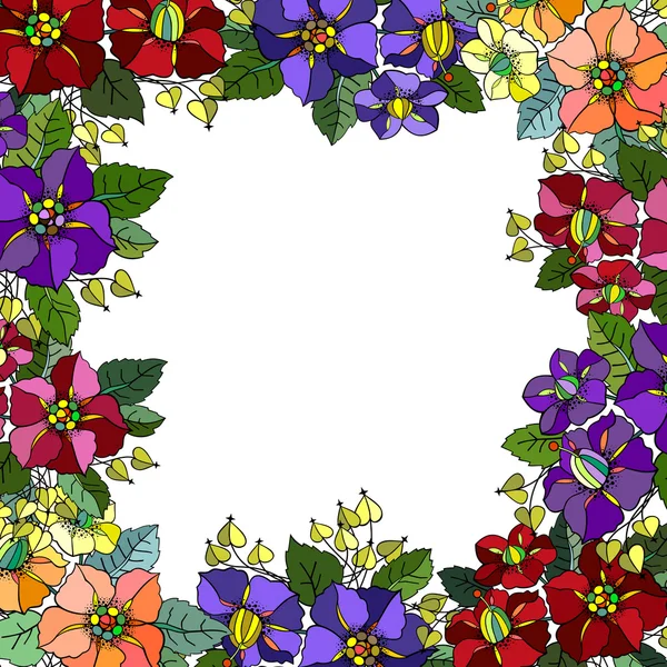 Quadro floral abstrato — Vetor de Stock