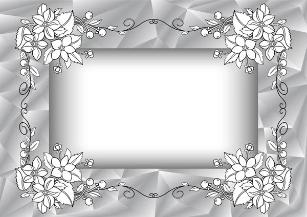 Abstract floral frame — Stockvector