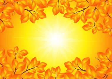 Sarı yaprak çerçeve