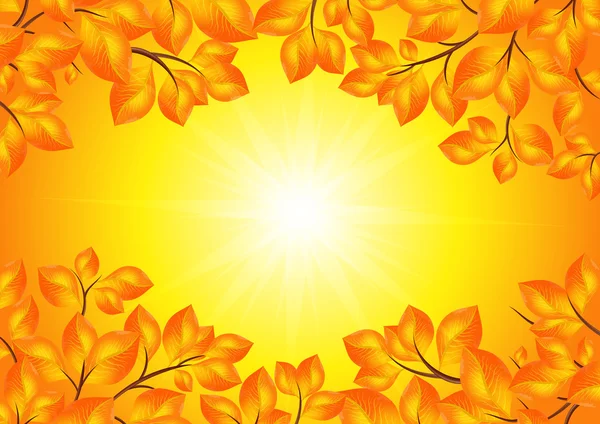 Sarı yaprak çerçeve