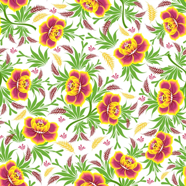 Patrón floral sin costuras — Vector de stock