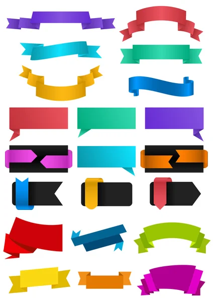 Ribbons collection — Stock Vector