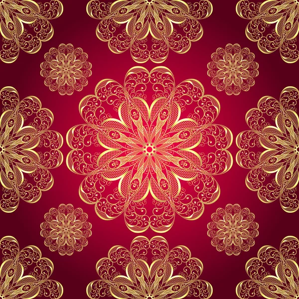 Patrón ornamental sin costura — Vector de stock